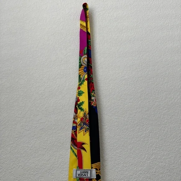 Versace Silk Tie, Santa Claus Print, 1990s Collection.